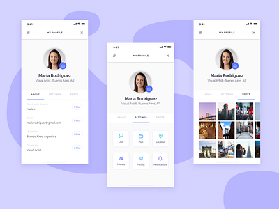 User Profile - Mobile concept