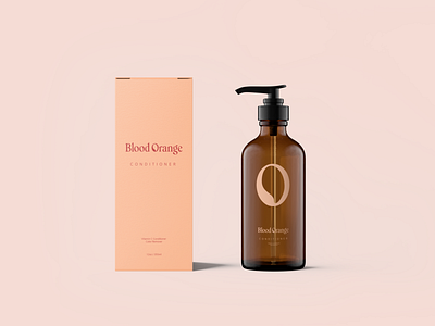 Blood Orange blood brand branding conditioner design illustrator logo logos minimal orange packaging shampoo