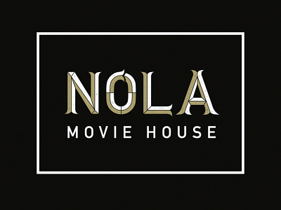Nola Movie House branding design illustration logo type typography
