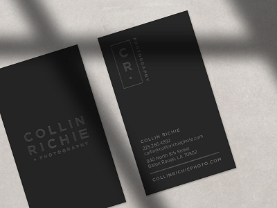 Collin Richie Photography Business Cards branding branding design branding designer business cards design logo printing techniques spot uv