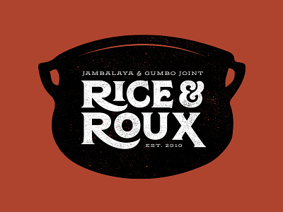 Rice & Roux Early Logo Concept branding branding design design illustration logo type typography