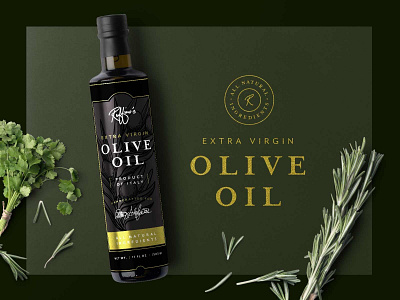 Ruffino's Olive Oil bottle bottle label bottledesign branding design foil illustration labeldesign mockup oliveoil packaging packagingdesign