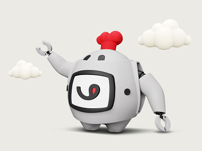 eHungry Robot 3d 3dart 3dmodeling blender character cute illustration robot