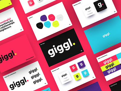 Giggl. Brand Identity Concept brand guide brandidentity branding colorpalette colours design graphicdesign logo typography