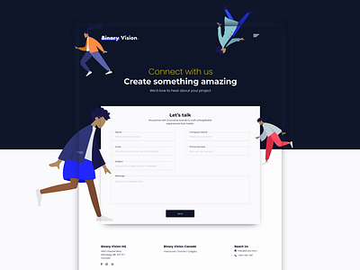 Binary Vision Connect brand identity branding color palette designagency uidesign uxdesign uxui web design web development