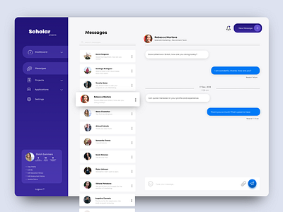 Scholar Connect Messaging app brand brand guide brandidentity branding colorpalette design designagency graphicdesign ui uidesign ux uxdesign uxui web web development