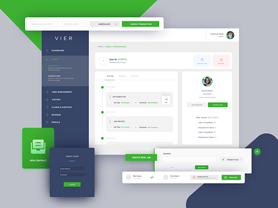 Vier UI Screens agency application application ui brandidentity branding colours design designagency graphicdesign ui uidesign ux uxdesign uxui web web design web development