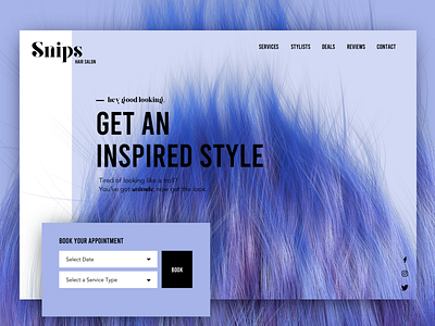 Snips Hair Salon brandidentity design designagency ui uidesign ux uxdesign uxui web web development