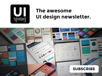 UIspring - UI design newsletter ai design download freebie icon mockup newsletter psd ui ui kit