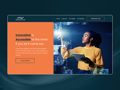 Afrovation Landing Page Concept app branding design icon interaction logo ui ux web design xd