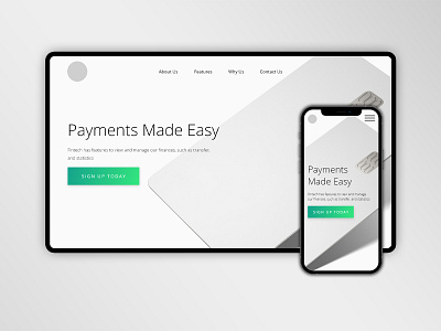 Fintech Website Design