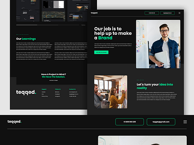 Teqqed Digital Agency branding design interaction ui ux web design xd