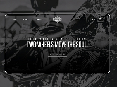 Harley Davidson UI Design bikes black branding cars cx design graphic design interaction logo modern moody motorsport ui ux vector web design xd