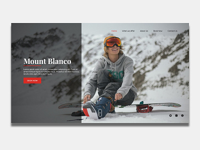 Mount Blanco design interact interaction ski resort ui web design xd
