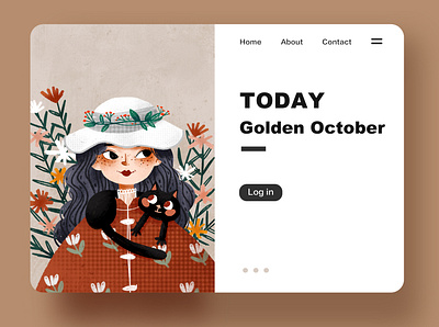 October app branding design flat illustration website