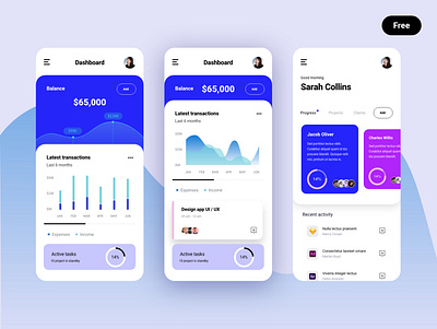 Dashboard bank app chart dashboad digital free freebie graphic interface kit mobile mobile kit modern clean ui uidesign uidesigner uxui