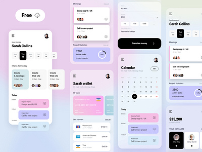 Money task app appbank appmoney free freebie interface kit mobile kit mobilebank modern clean ui uidesign uiux