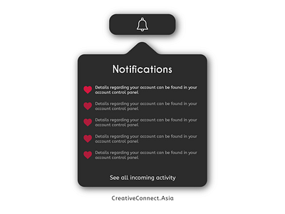 Daily UI - 49 049 100 daily ui 100 day ui challenge animation app branding connect creative creative connect creativeagency creativeconnect dailyui design illustration notifications ui ux vector web website