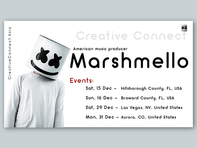 Daily UI - 70 70 artist branding creative creative connect daily ui dailyui design event events list marsh marshmallow marshmellow music ui ux vector vegas web