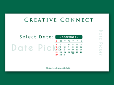 Daily UI - #80 80 app branding creative creative connect daily ui dailyui date date selector december design illustration picker typography user experience user interface vector web website wed