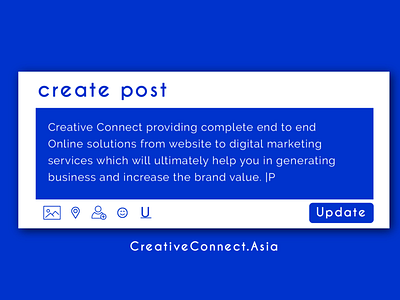 Daily UI - #081 app blue branding create creative creative connect dailyui design digital illustration image location post smiley status tag typography updates web website