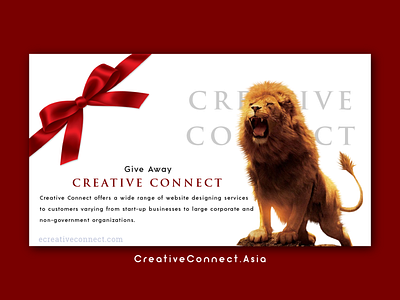 Daily UI - 97 app away branding creative creative connect dailyui design gift give giveaway icon illustration lion logo red typography ui ux vector web website