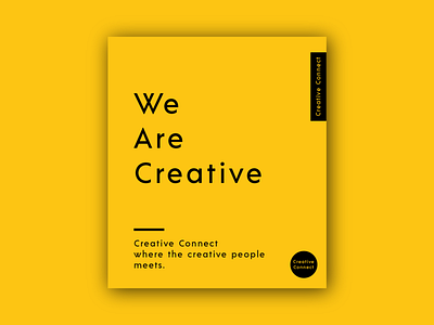 Creative Connect - Yellow animation black branding color colors creative creative connect dailyui design icon icons illustration interface logo shade user vector web website yellow