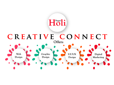 Happy Holi best branding color colorful creative creative connect dailyui design digital marketing agency graphic deisgn happy holi logo new profesional top ui ux design web web design website