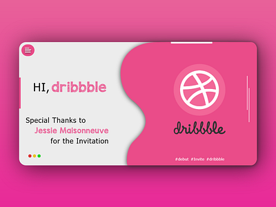 Dribbble First Debut adobe aftereffects animation app art branding character debut design illustration illustrator invitation invite ios logo mobile typography ui ux web website