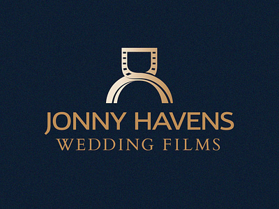 Jonny Havens Wedding Films Logo film logo filmmaking filmstrip logo video production