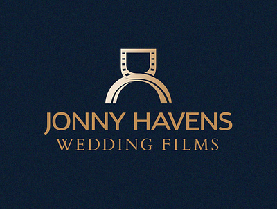 Jonny Havens Wedding Films Logo film logo filmmaking filmstrip logo video production