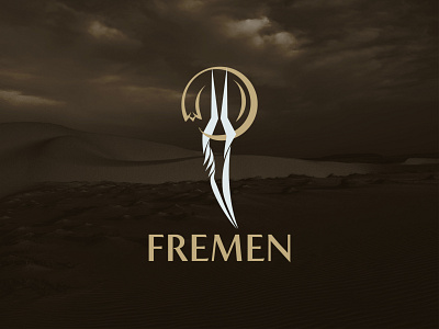 Fremen Logo arrakis dagger fantasy knife logo logo concept logo design logodesign sandworm science fiction worldbuilding