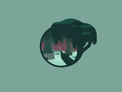 Swamp - 11/365 badgedesign bog forest landscape marsh park spooky vector illustration wetland