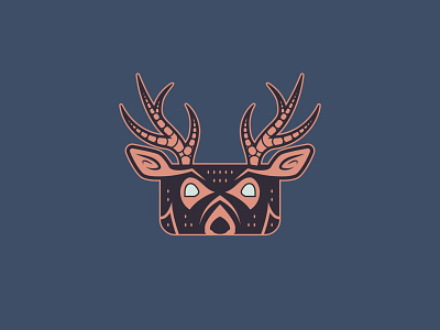 Deer Totem - 21/365 antlers design designs geometric illustration illustrations totem vector design vector illustration