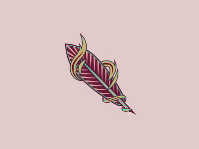 Lambent Plume, Hermes - 29/365 design feather feathers fire flame game icon game item gaming graphic design icon set illustrations illustrator item plume swirl video game
