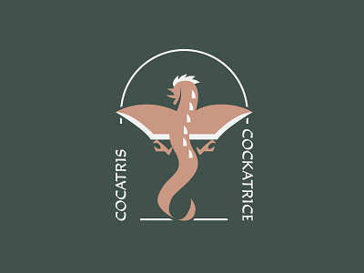 Cockatrice - 54/365 animal basilisk beak beast claws illustration illustrations legend legendary logo logo design logomark myth mythical beast mythical creature rooster tail vector wings