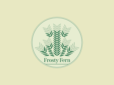 Frosty Fern - 77/365 badge design green plant plants tan