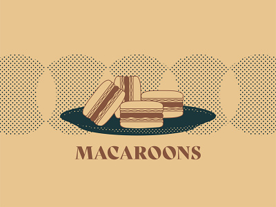 Macaroons - 90/365 dessert food graphic halftone illustration illustrations macaroons sweets