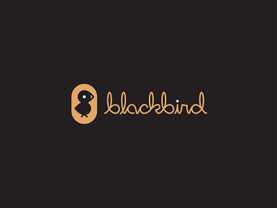 Blackbird Lettering - 112/365 bird blackbird chick cursive cute lettering logo logo design monoline monowidth script