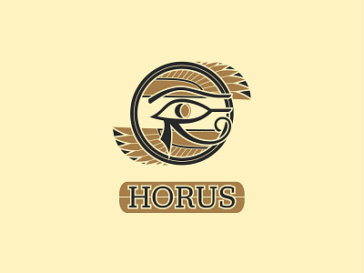 Horus - 127/365 badge branding crest egyptian eye god gods myth symbol wing wings