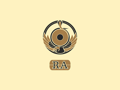 Ra - 132/365 ancient animal bird branding cobra egypt falcon god hawk hieroglyph mythology sun vector wings