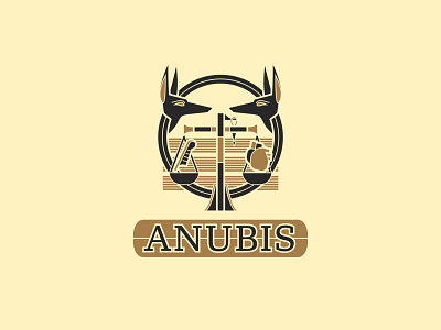 Anubis - 137/365 ancient badge branding crest egypt egyptian feather heart jackal legend scale vector wolf