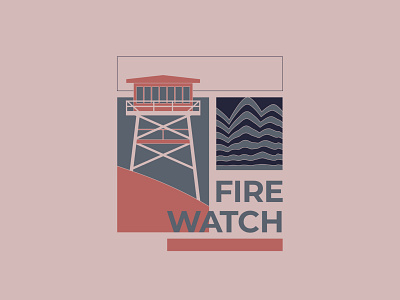 Fire Watch - 194/365 design fire firewatch illustration layout natural nature park reserve watchtower