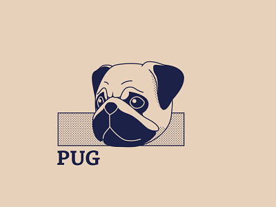 Pug - 253/365 animal art comic cute dog dogs halftone illustrations kawaii logo pet pug vector