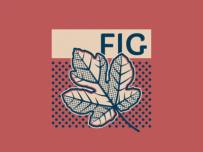 Fig Leaf - 275/365 comic dots fig figs half tone icon illustration illustrations leaf leaves logo plant plants symbol tree
