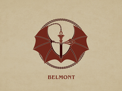 Belmont - 290/365 badge belmont branding castlevania chain crest design dragon family fantasy logo whip wings