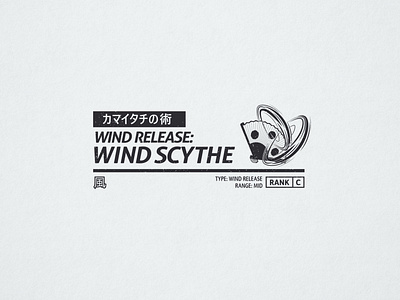 Wind Scythe 2 - 333/365 anime breeze fan gust illustration jutsu layout magic manga naruto typography vector wind