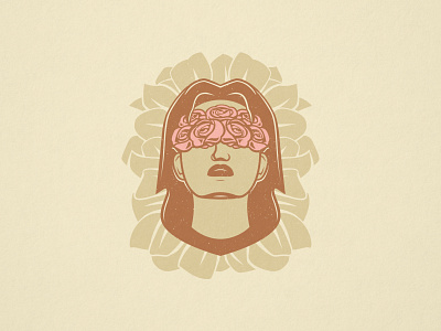 Rose Keeper face female flowers head illustration lady maiden rose roses woman