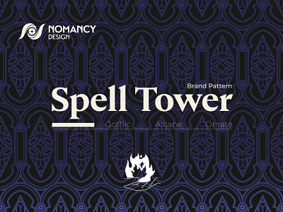 Spell Tower Pattern arcane brand branding diamond gothic magic ornate pattern