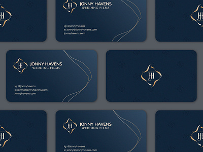 Jonny Havens Wedding Films Business Card brand brand identity branding business card business cards classy expensive gold high end identity